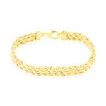 Bracelet Cordelia Maille Corde 3 Rangs Or Jaune - Bracelets mailles Femme | Marc Orian
