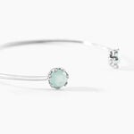 Bracelet Jonc Allyn Argent Blanc Verre - Bracelets joncs Femme | Marc Orian