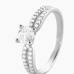 Bague Solitaire Solitea Argent Blanc Oxyde De Zirconium - Bijoux fantaisie Femme | Marc Orian