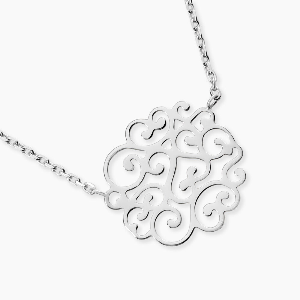 Collier Floride Argent Blanc - Colliers fantaisie Femme | Marc Orian