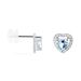 Boucles D'oreilles Puces Or Blanc Ashraf Topazes Oxydes De Zirconium - Puces Femme | Marc Orian