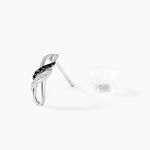 Boucles D'oreilles Puces Aline Or Blanc Diamant - Puces Femme | Marc Orian