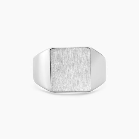 Chevalière Gaspare Argent Blanc - Bijoux personnalisés Homme | Marc Orian