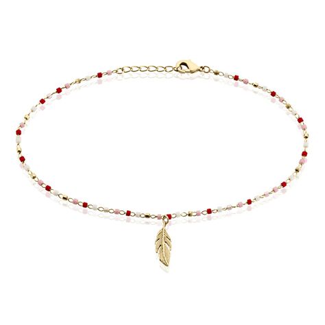 Chaine De Cheville Plaqu&eacute; Or Jaune Mica Perles De Miyuki - Chaines de cheville Femme | Marc Orian