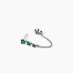Bijoux D'Oreilles Emiko Argent Blanc Oxyde De Zirconium - Piercings d'oreilles Femme | Marc Orian