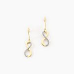 Boucles D'oreilles Pendantes Infino Or Jaune Diamant - Pendantes Femme | Marc Orian