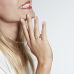 Alliance Hermence Ruban Plat Argent Blanc - Alliances personnalis&eacute;es Famille | Marc Orian