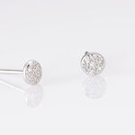 Boucles D'oreilles Puces Teani Or Blanc Diamant - Puces Femme | Marc Orian