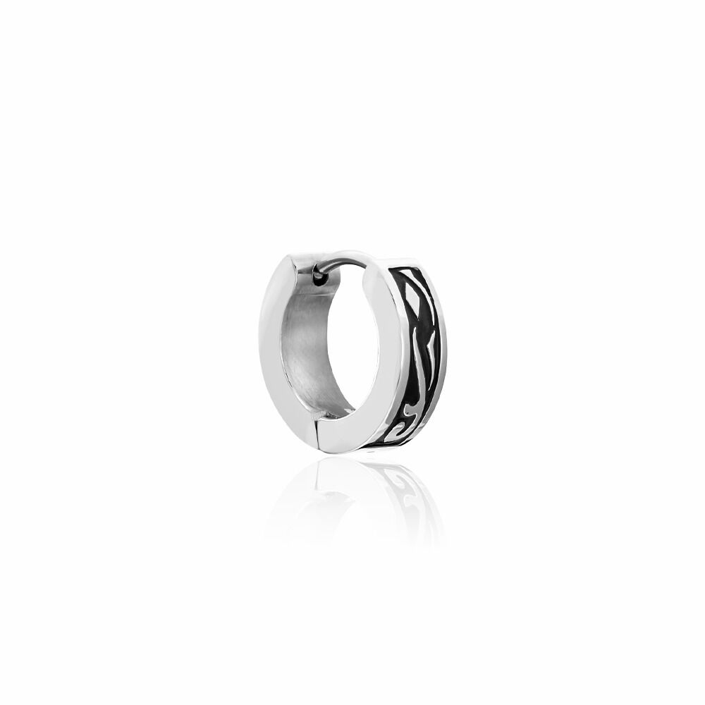 Créole Unitaire Altan Acier Blanc - Piercings d'oreilles Homme | Marc Orian