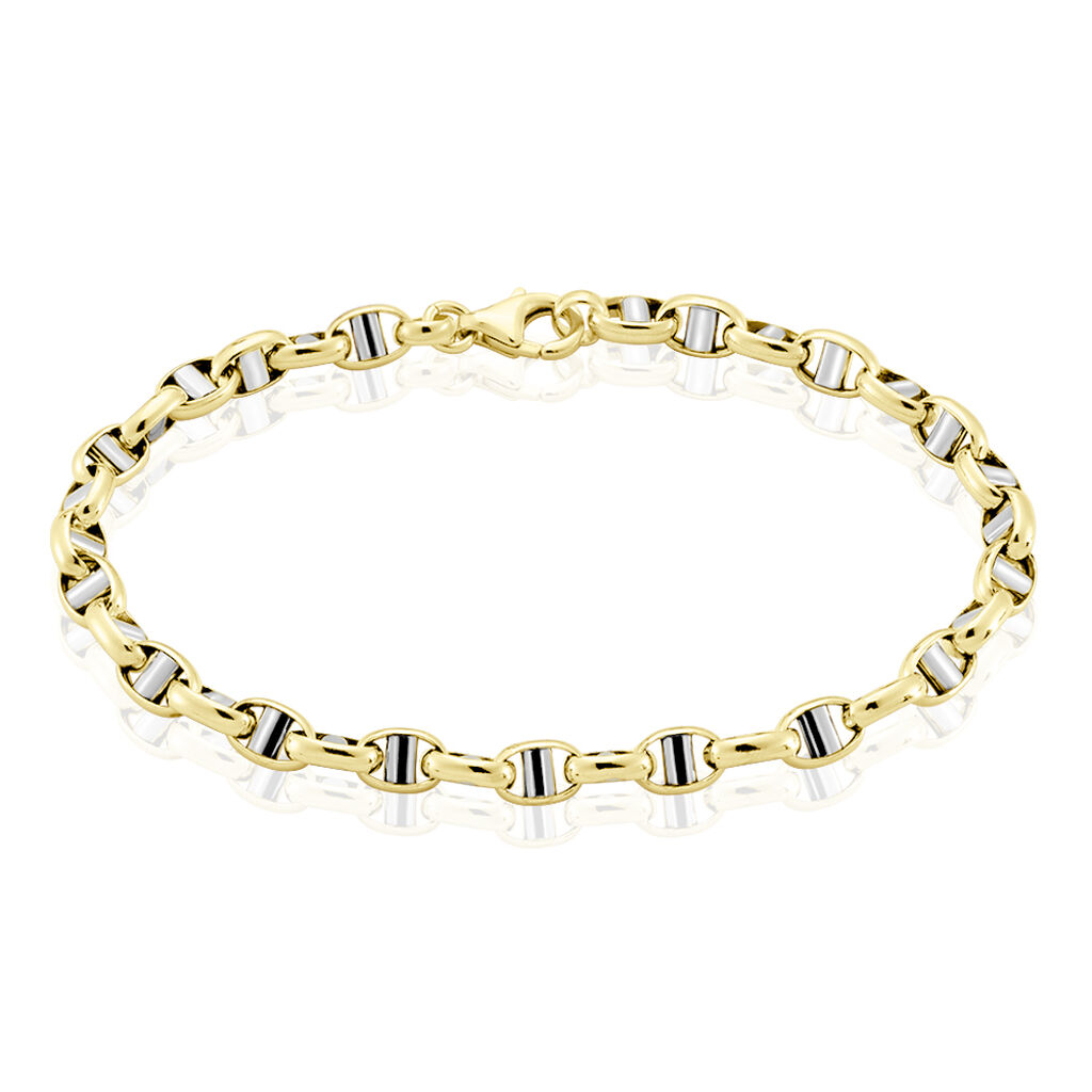 Bracelet Carlo Or Bicolore Maille Marine Ronde - Bracelets mailles Homme | Marc Orian