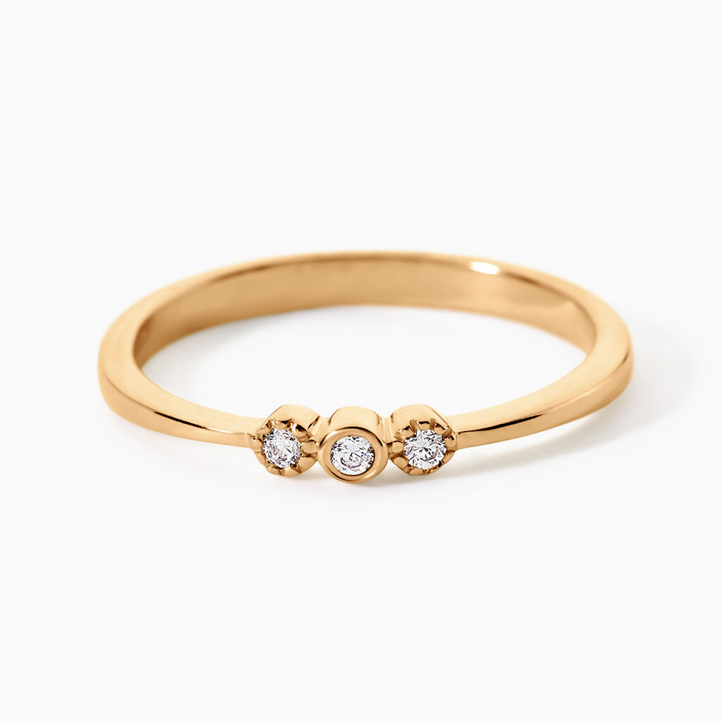 Bague Emerica Plaqu&eacute; Or Jaune Oxyde De Zirconium - Bijoux fantaisie Femme | Marc Orian