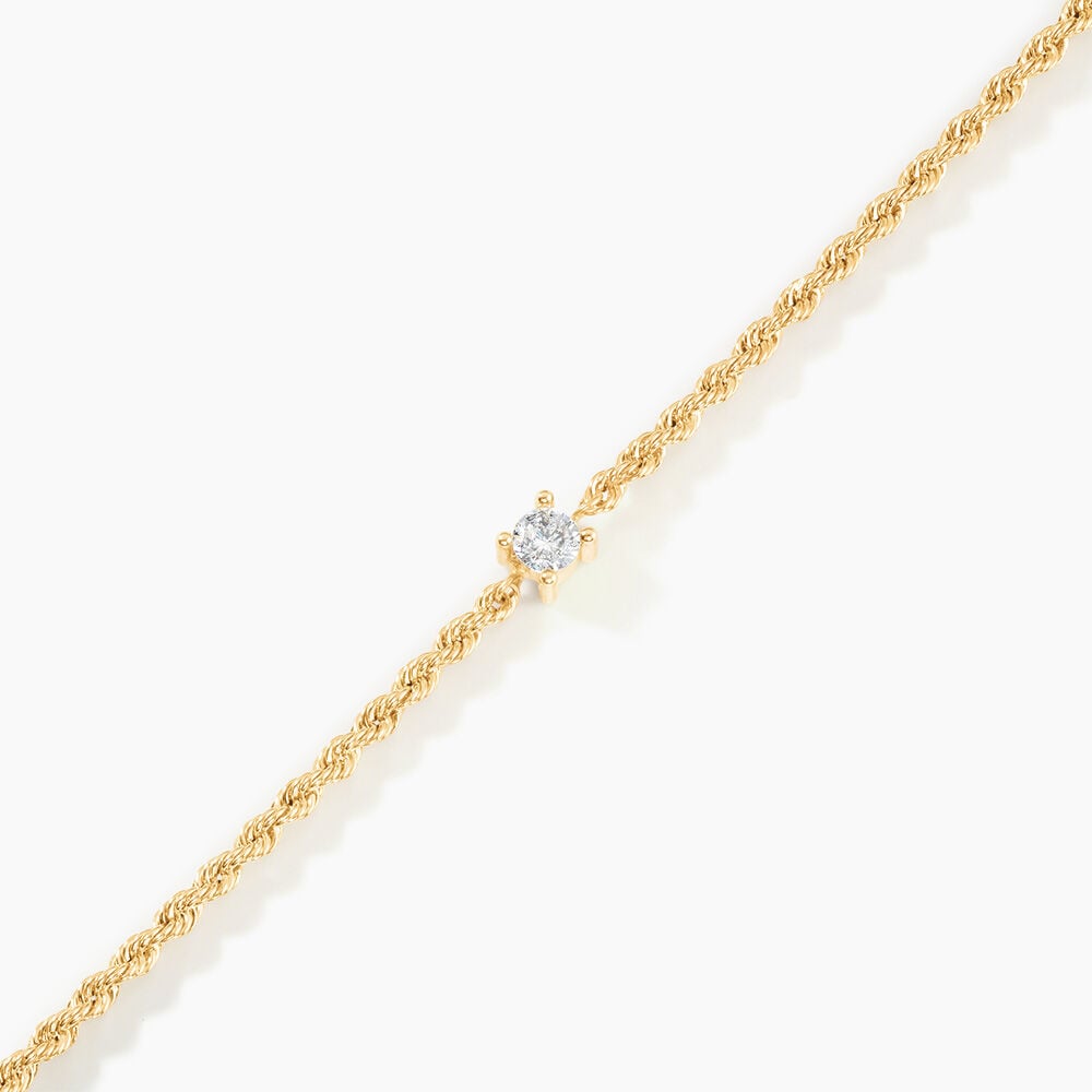 Bracelet Jerry Or Jaune Oxyde De Zirconium - Bracelets cha&icirc;nes Femme | Marc Orian