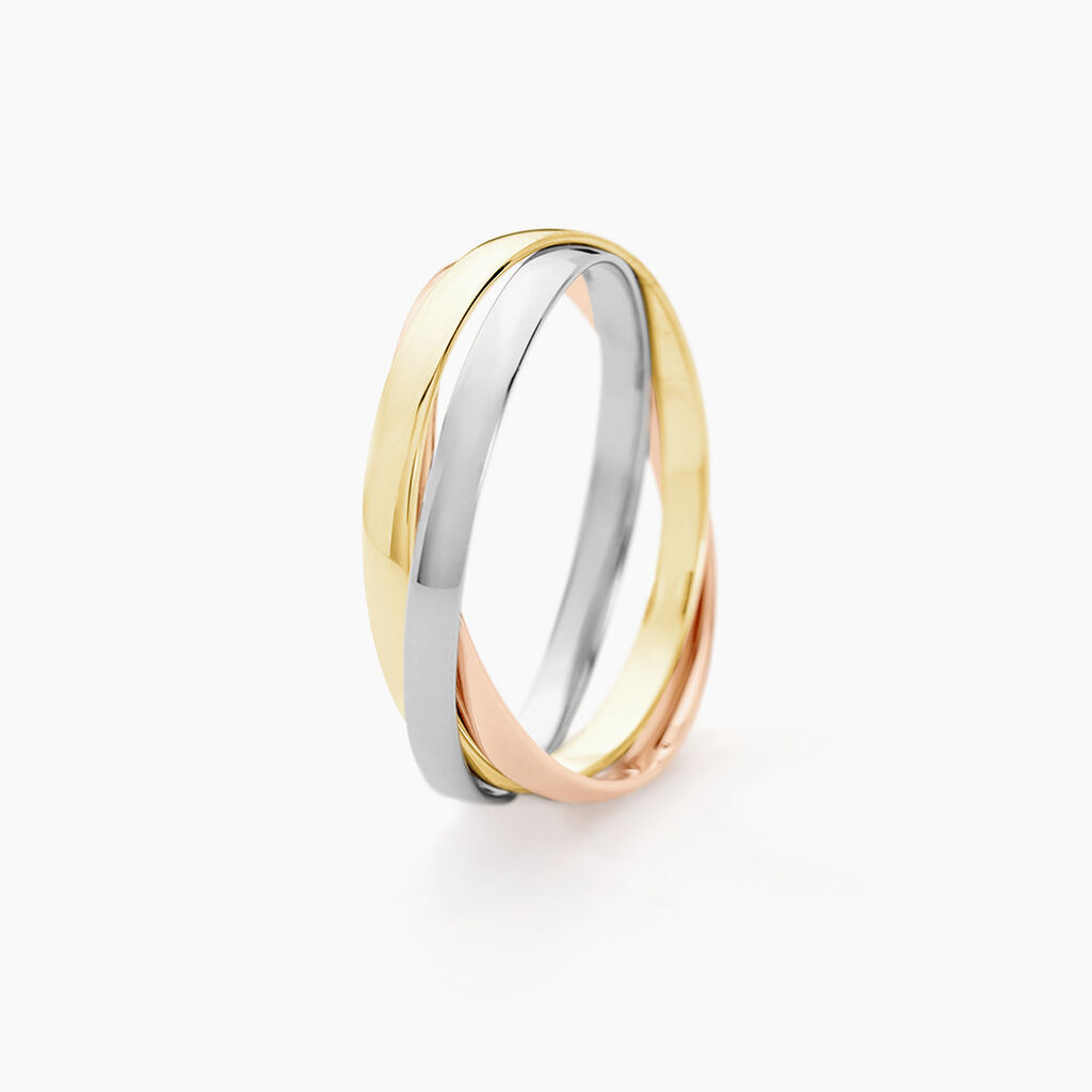 Alliance Entrelacee Ruban Plat Or Tricolore - Alliances duo Unisex | Marc Orian