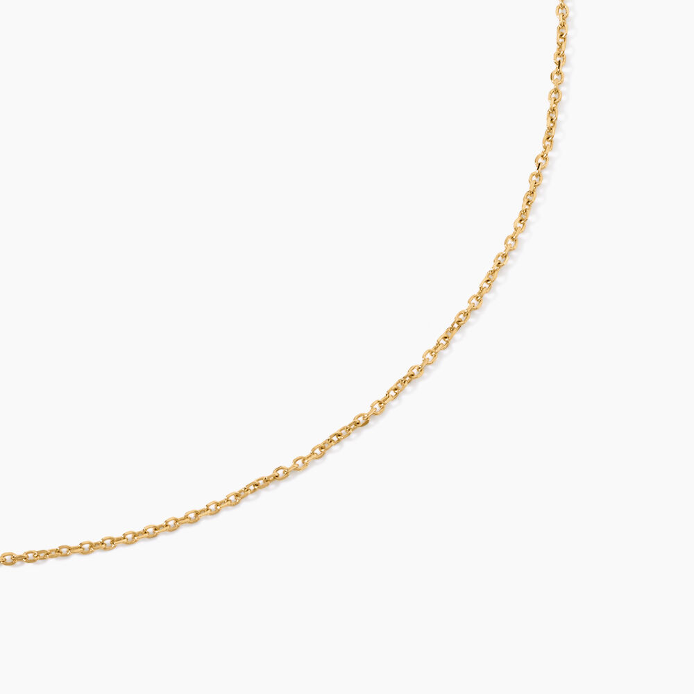 Chaine Igoa Maille Forcat Diamantee Argent Dor&eacute; A L'Or 750/1000 - Chaines Unisex | Marc Orian