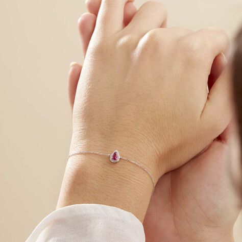 Bracelet Juliettina Or Blanc Rubis Et Diamant - Bracelets chaînes Femme | Marc Orian