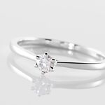 Bague Solitaire Athena Or Blanc Diamant - Parures de mariage Femme | Marc Orian