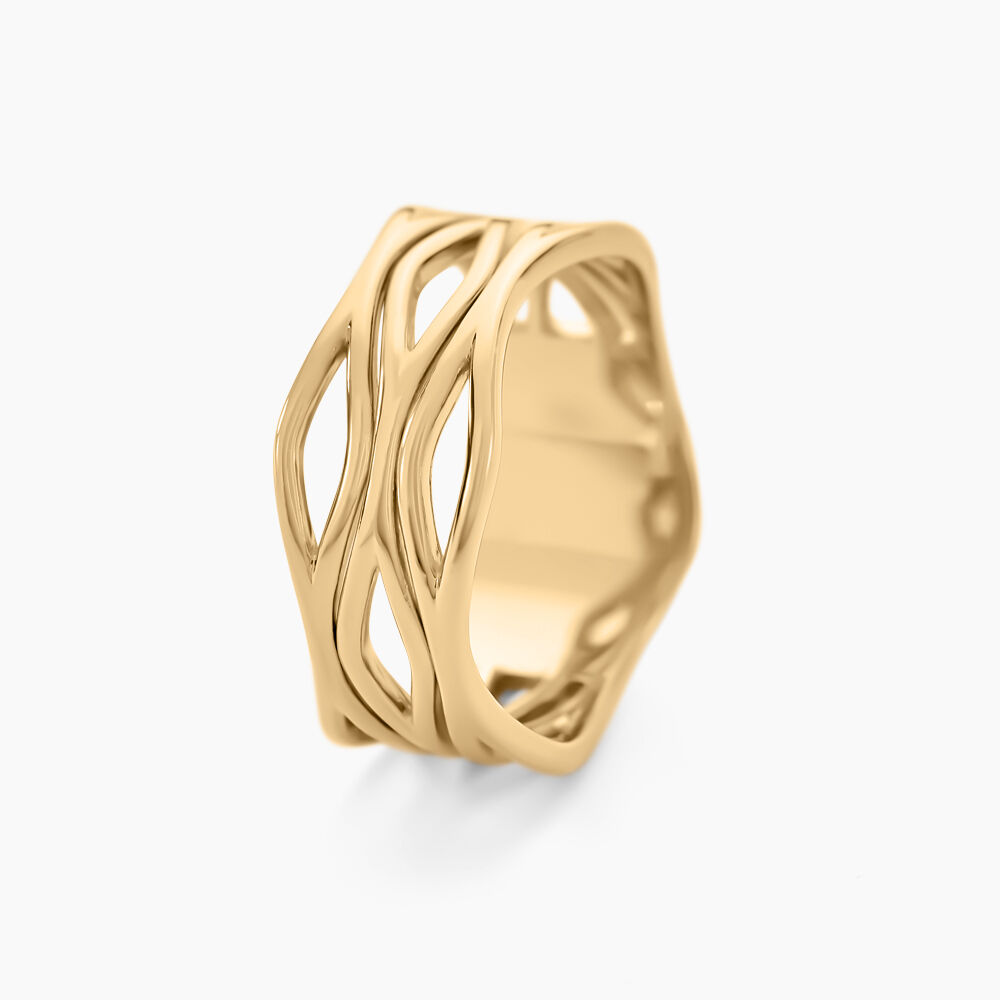 Bague Iza Plaque Or Jaune - Bijoux fantaisie Femme | Marc Orian