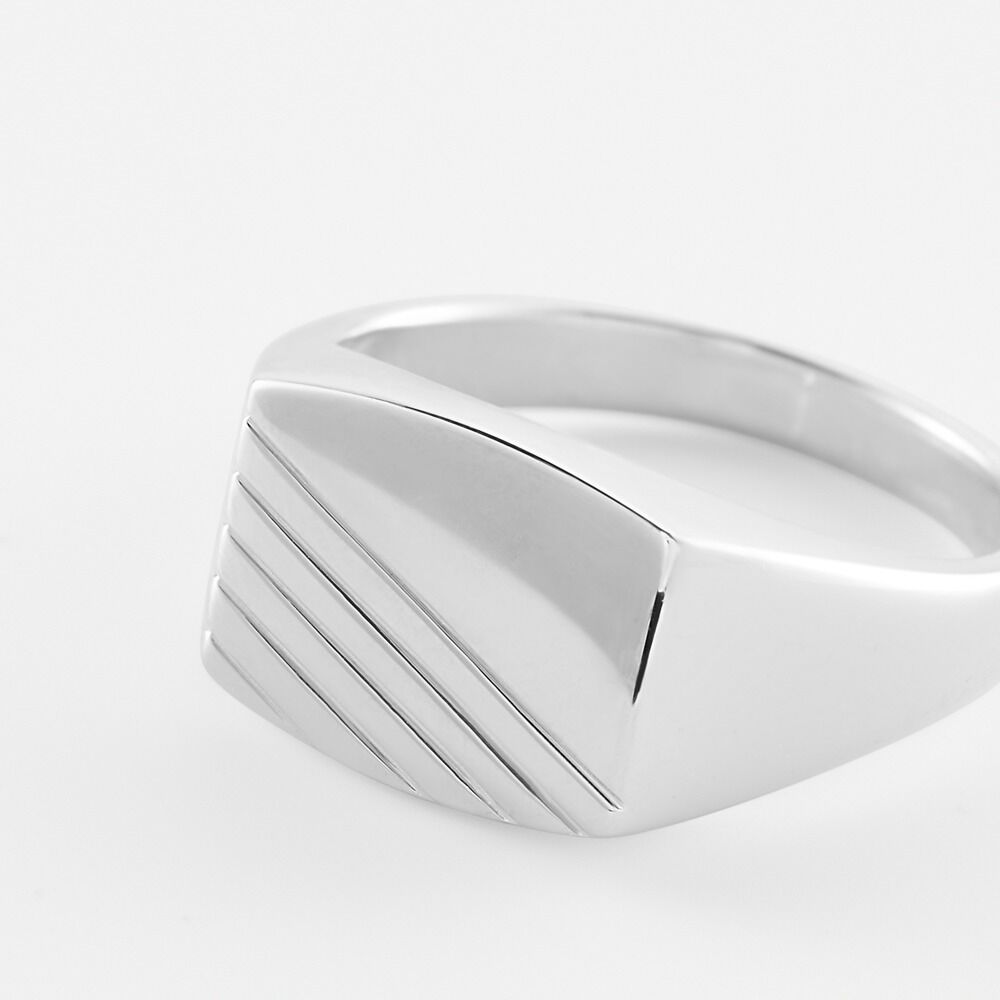 Chevalière Robin Argent Blanc - Chevalières Homme | Marc Orian