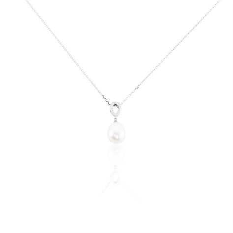 Collier Or Blanc Jessamyn Perles De Culture Oxyde - Colliers Femme | Marc Orian