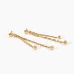 Boucles D'Oreilles Pendantes Assiba Argent Dor&eacute; A L'Or 750/1000 - Pendantes Femme | Marc Orian