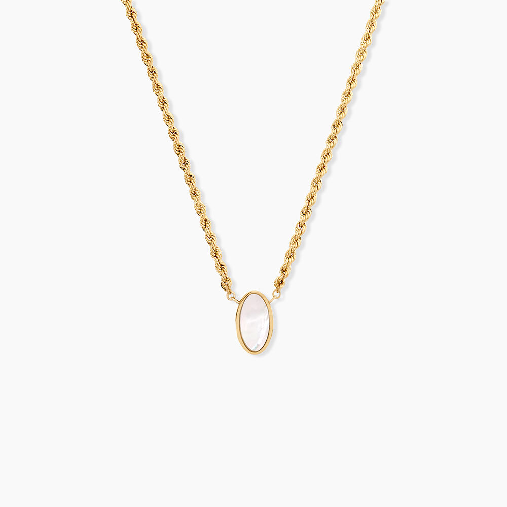 Collier Jerry Or Jaune Nacre - Colliers avec pierres Femme | Marc Orian