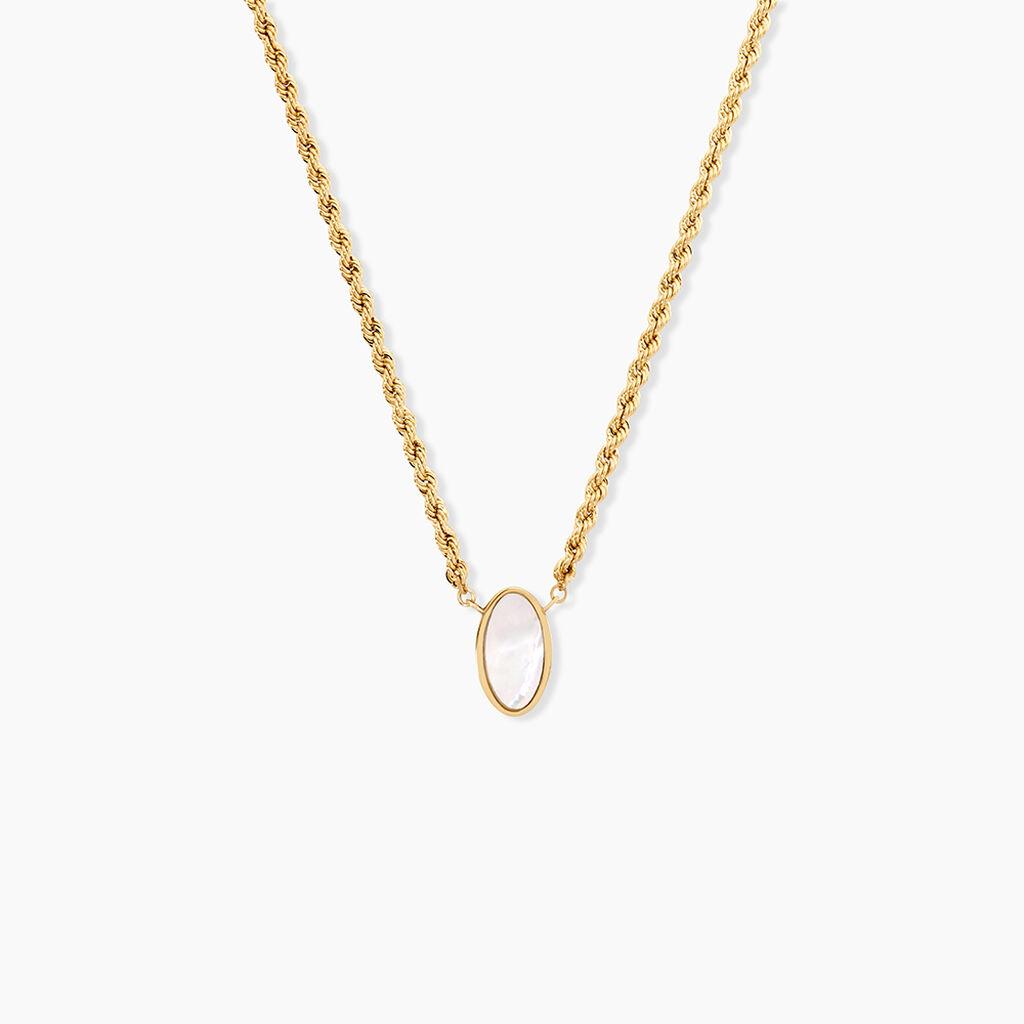 Collier Jerry Or Jaune Nacre - Colliers avec pierres Femme | Marc Orian