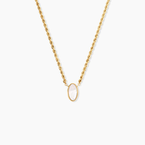 Collier Jerry Or Jaune Nacre - Colliers avec pierres Femme | Marc Orian