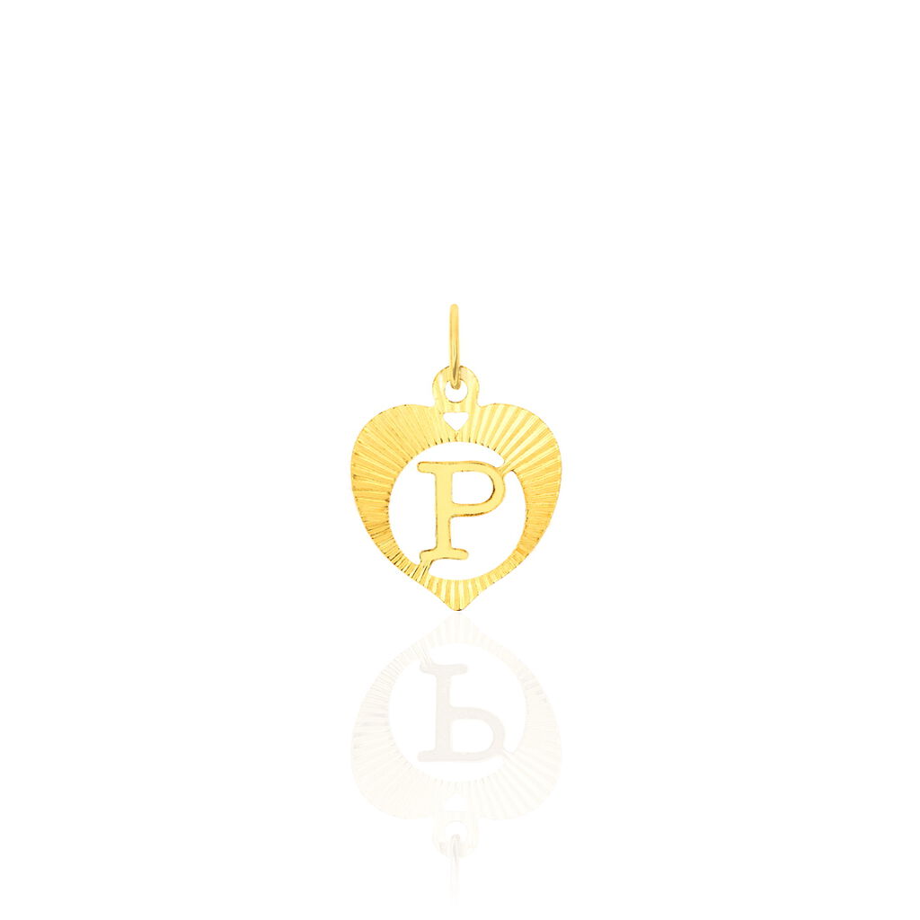 Pendentif Eudocie Coeur Lettre Or Jaune - Pendentifs Famille | Marc Orian