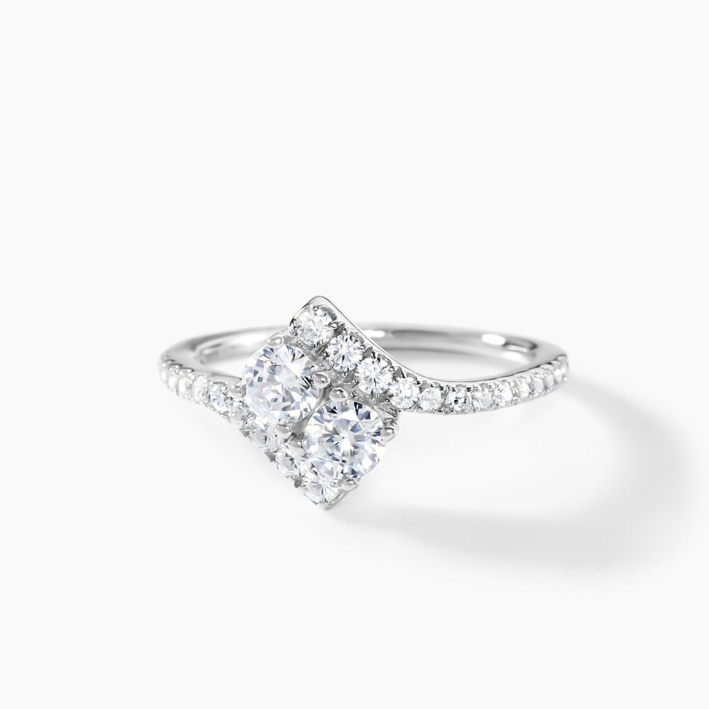Bague Lisette Argent Blanc Oxyde De Zirconium - Bagues avec pierre Femme | Marc Orian
