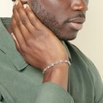 Bracelet Carrus Argent Blanc - Bracelets fantaisie Homme | Marc Orian