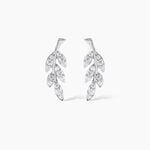 Boucles D'oreilles Puces Alma Argent Blanc Oxyde De Zirconium - Puces Femme | Marc Orian