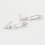 Boucles D'oreilles Pendantes Ysanna Or Blanc Oxyde De Zirconium - Pendantes Femme | Marc Orian