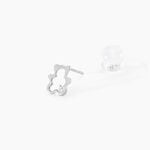 Boucles D'oreilles Puces Eusebia Ours Or Blanc Oxydes - Puces Enfant | Marc Orian
