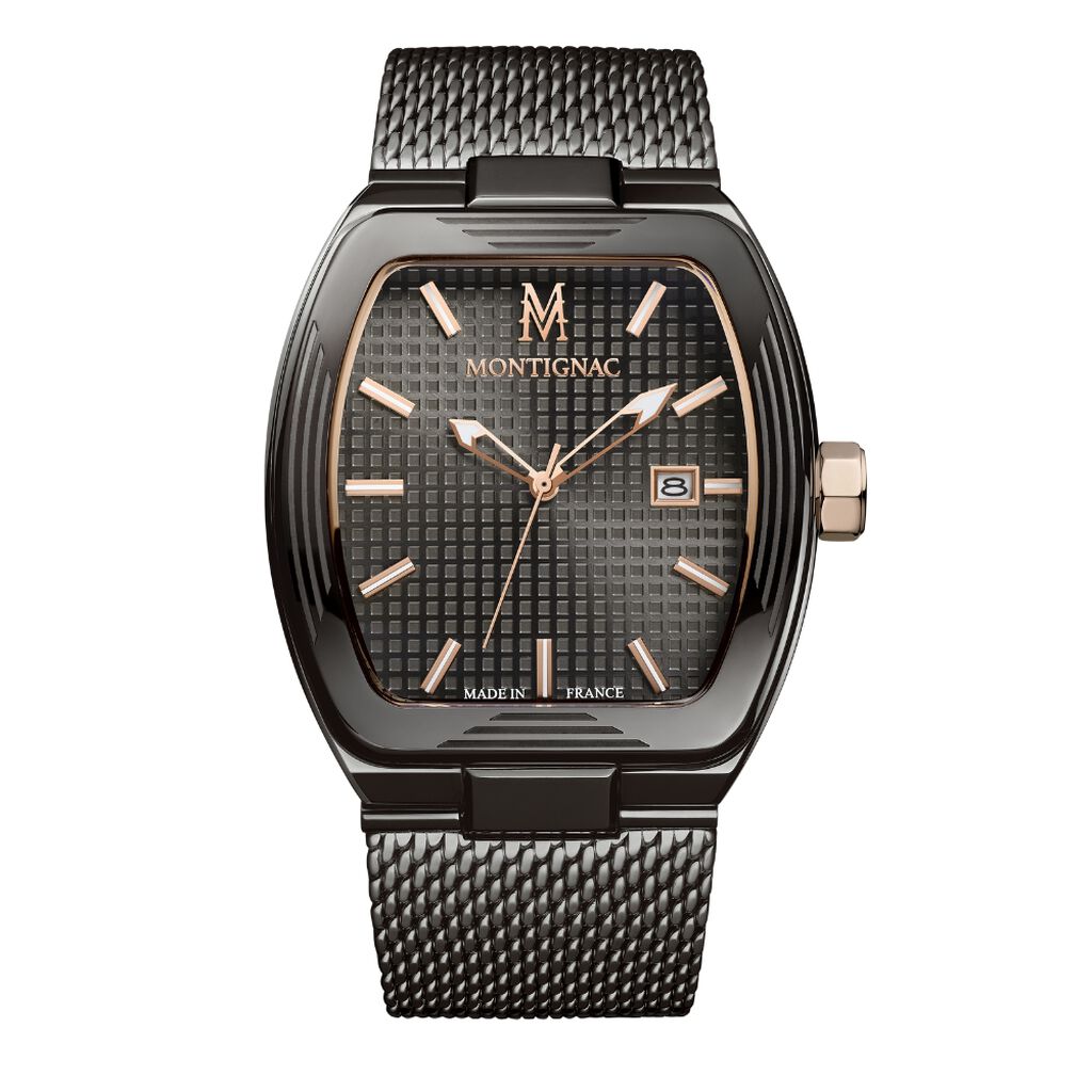 Montre Montignac Tonneau Gris - Montres étanches Homme | Marc Orian