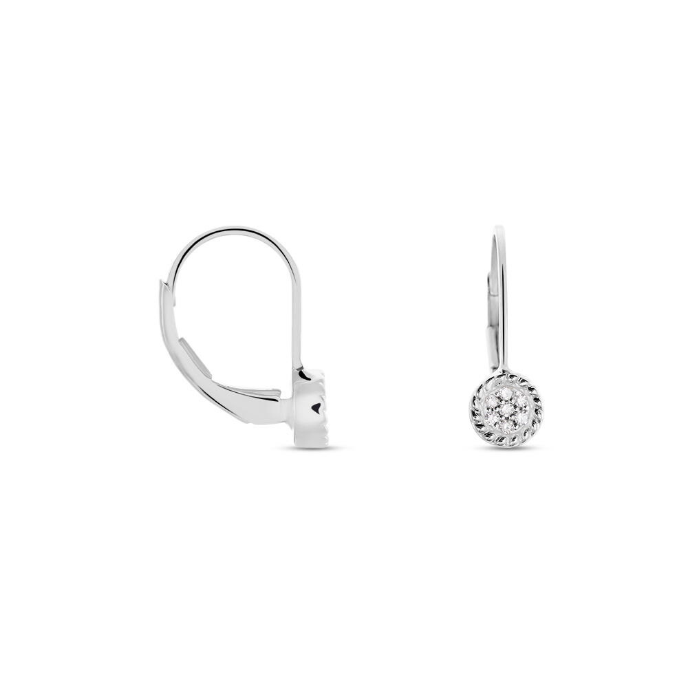 Boucles D'oreilles Pendantes Or Blanc Roshanara Diamants - Pendantes Femme | Marc Orian