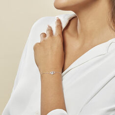 Bracelet Eliana Or Blanc Topaze Et Oxyde De Zirconium - Bracelets chaînes Femme | Marc Orian