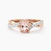 Bague Solitaire Or Rose Lisbet Morganite - Bagues pierres fines Femme | Marc Orian