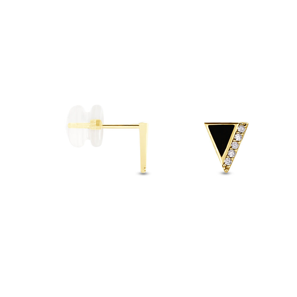 Boucles D'oreilles Puces Seymour Or Jaune Oxyde De Zirconium - Puces Femme | Marc Orian