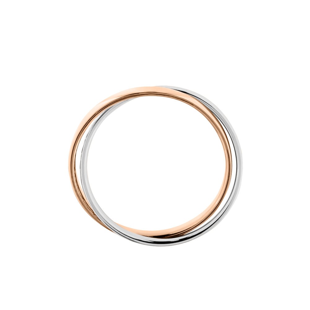 Alliance Hermana Ruban Plat Or Bicolore - Alliances duo Unisex | Marc Orian
