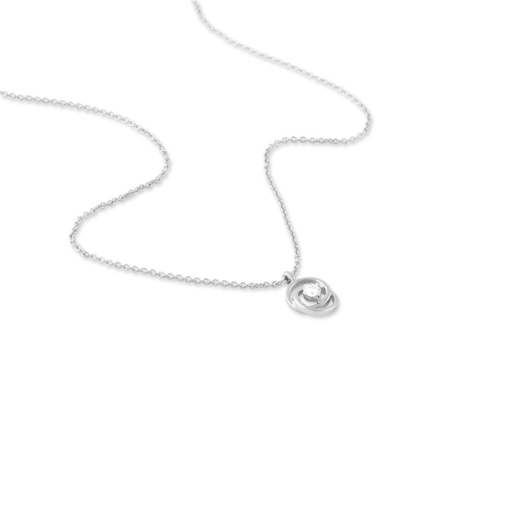 Collier Nid D'amour Or Blanc Diamant - Colliers avec pierres Femme | Marc Orian