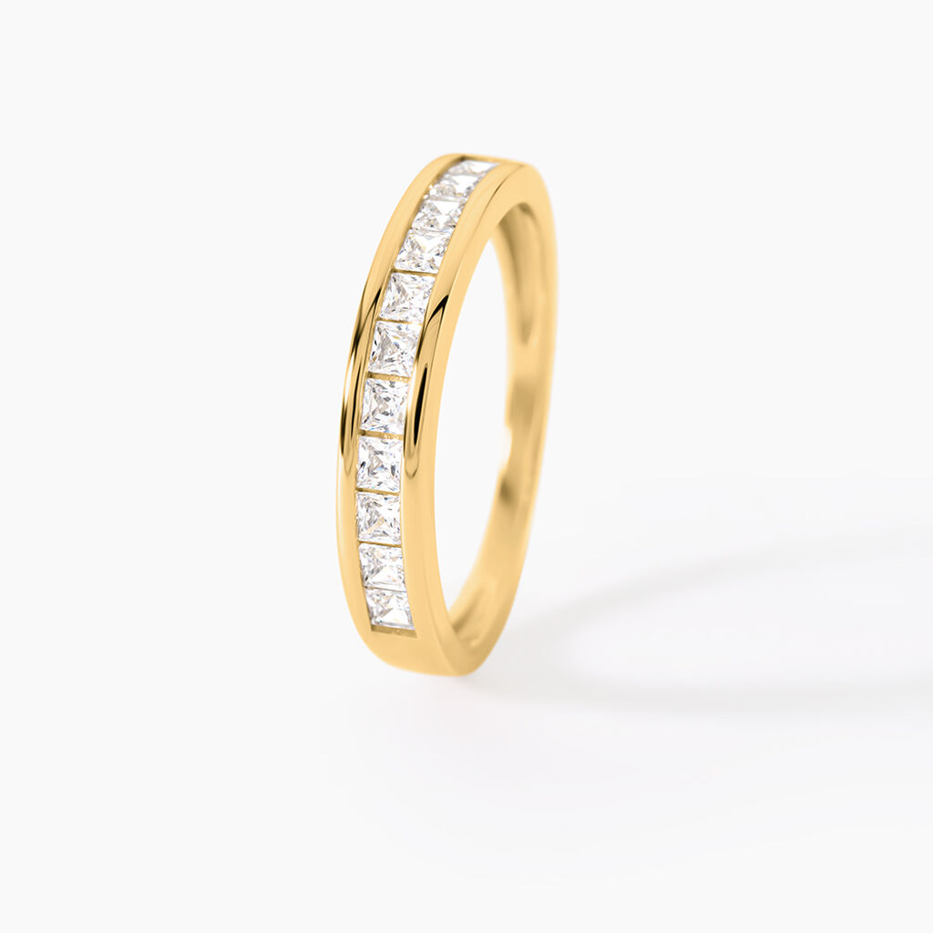 Bague Hyacintha Argent Dor&eacute; A L'Or 750/1000 Oxyde De Zirconium - Bagues avec pierre Femme | Marc Orian