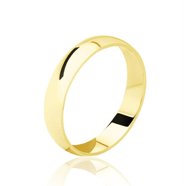 Alliance Irais Demi Jonc Classique Or Jaune