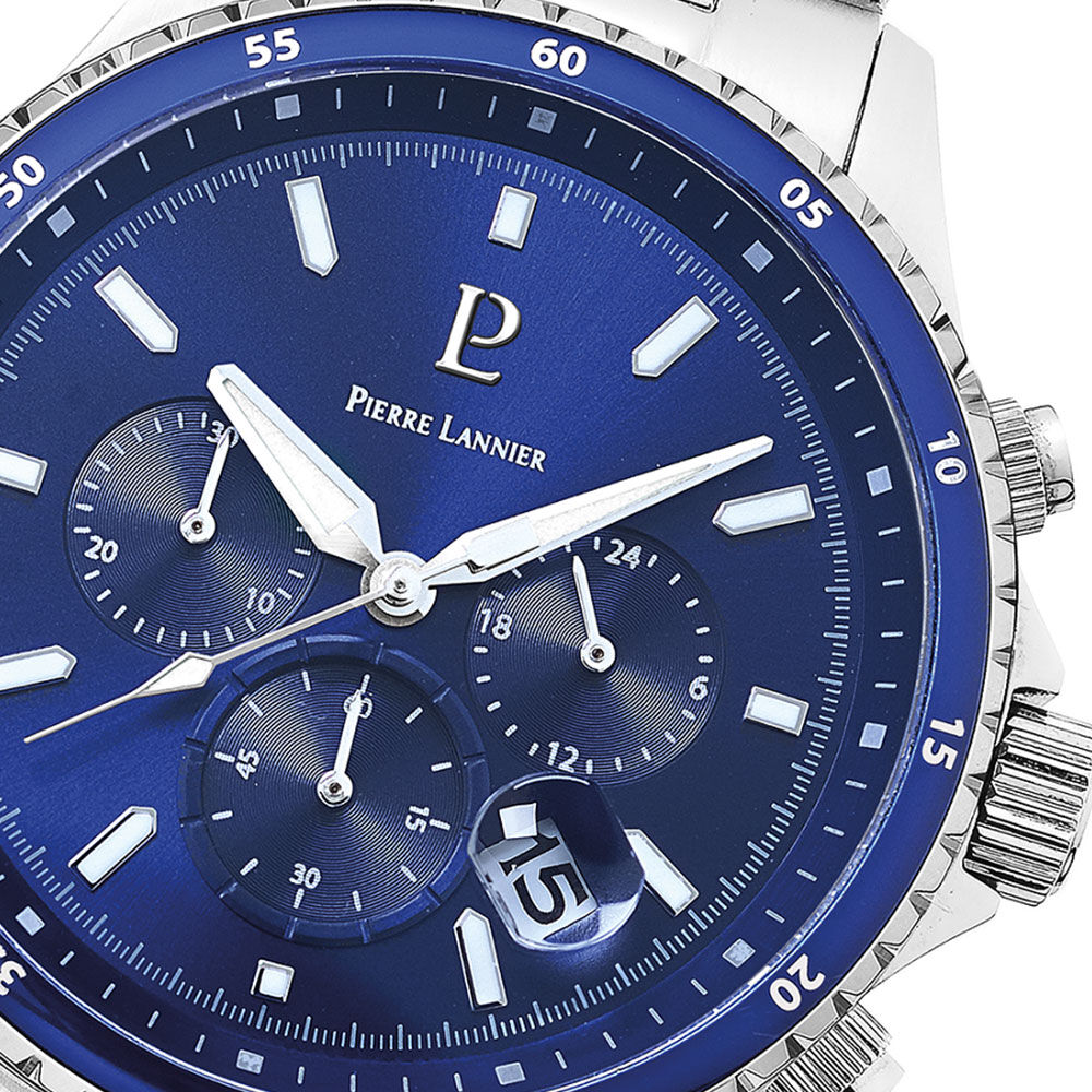 Montre Pierre Lannier Cronos Bleu - Montres étanches Homme | Marc Orian