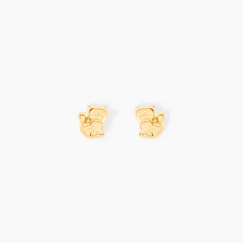 Boucles D'oreilles Puces Florenta Chat Or Jaune - Puces Enfant | Marc Orian
