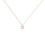 Collier Solitaire Argent Rose Lylwenn Oxyde De Zirconium