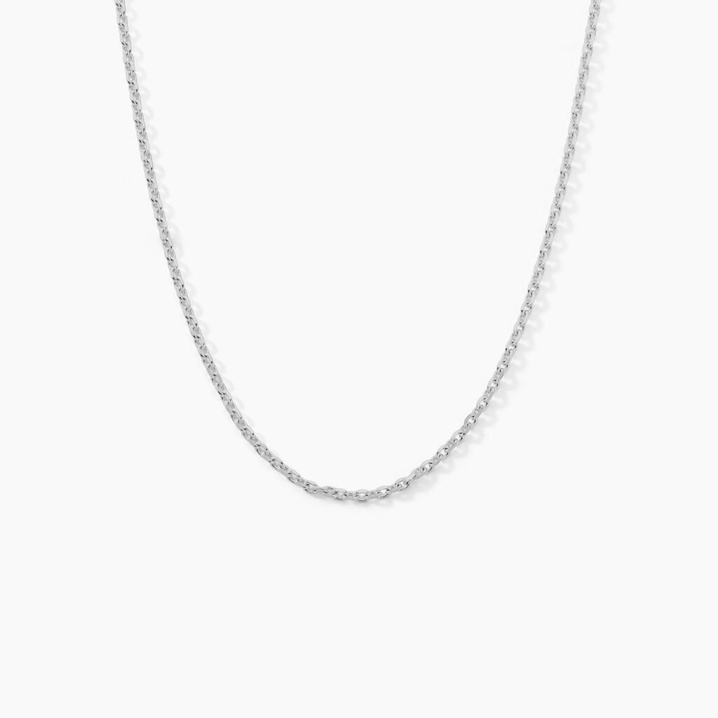 Chaîne Claudine Maille Forçat Argent Blanc - Chaines Famille | Marc Orian