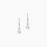 Boucles D'oreilles Pendantes Adib Or Blanc Oxyde De Zirconium - Pendantes Femme | Marc Orian