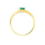 Bague Sagesse Or Jaune Emeraude Et Diamant - Bagues vintage Femme | Marc Orian