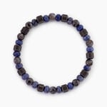 Bracelet Naturel Acier Argent&eacute; Sodalite Labradorite - Bracelets cha&icirc;nes Homme | Marc Orian