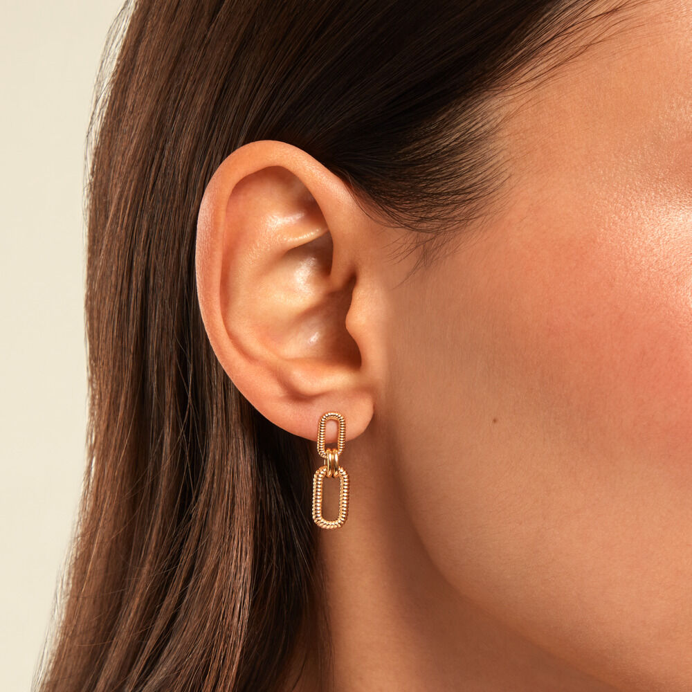 Boucles D'Oreilles Pendantes Feliciana Plaqu&eacute; Or Jaune - Pendantes Femme | Marc Orian